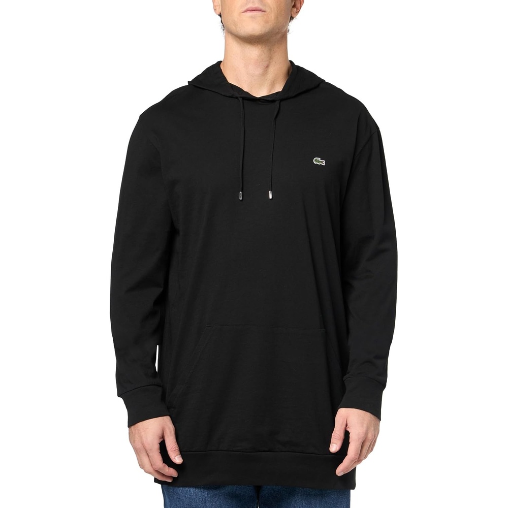 image:imageLacoste Mens Tall Fit Hooded TshirtBlack