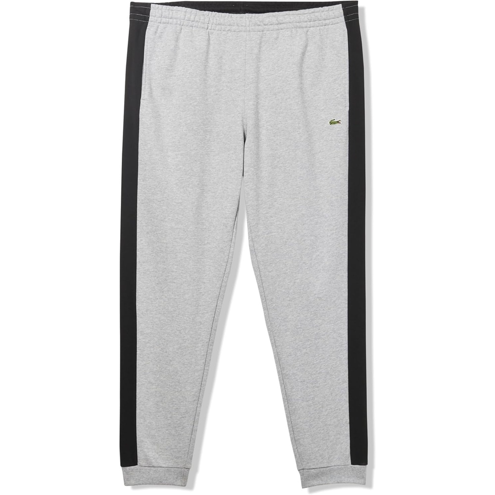 image:imageLacoste Mens Tapered Colorblock SweatpantsGray Black
