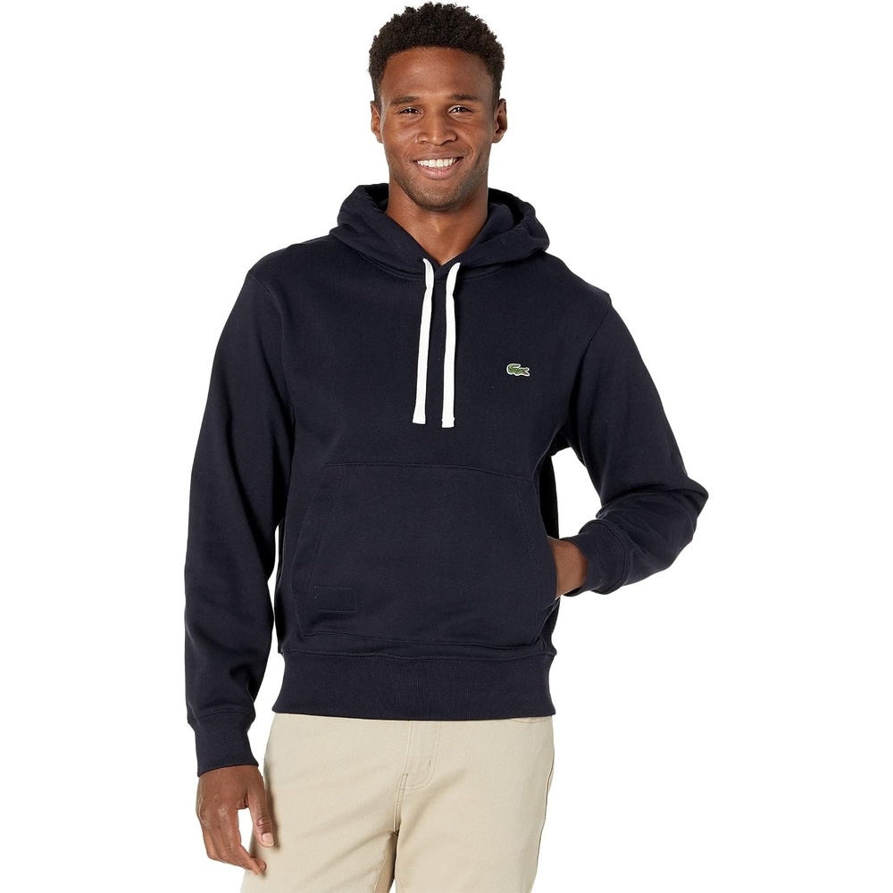 image:imageLacoste Mens Unisex Hooded Organic Cotton SweatshirtAbysm