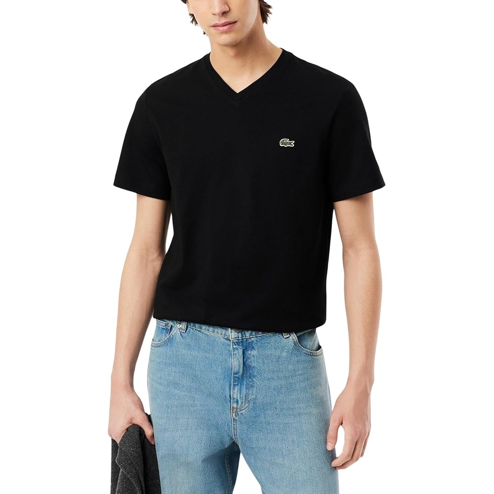 image:imageLacoste Mens V Neck Cotton TShirtBlack