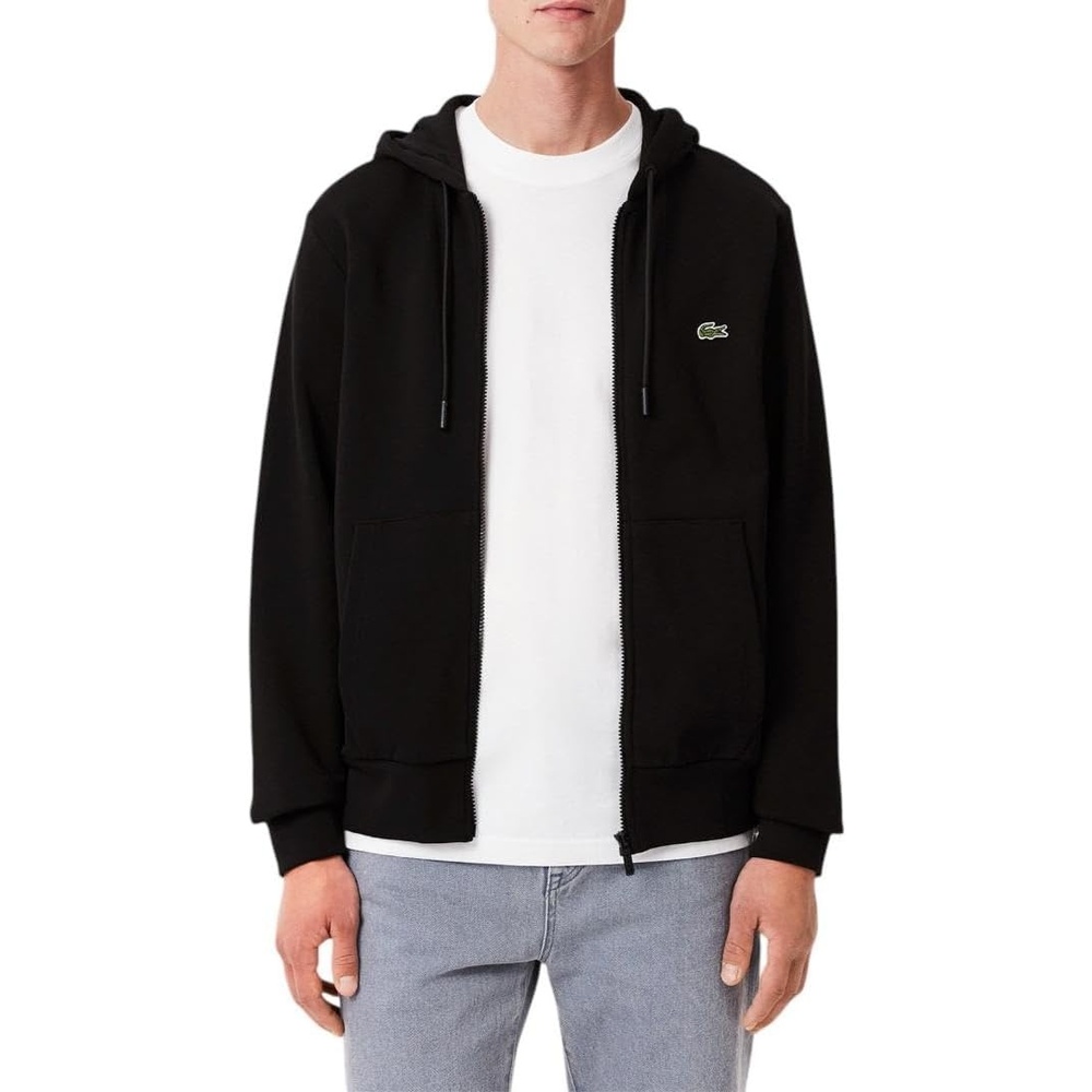 image:imageLacoste Mens ZipUp Fleece HoodieBlack