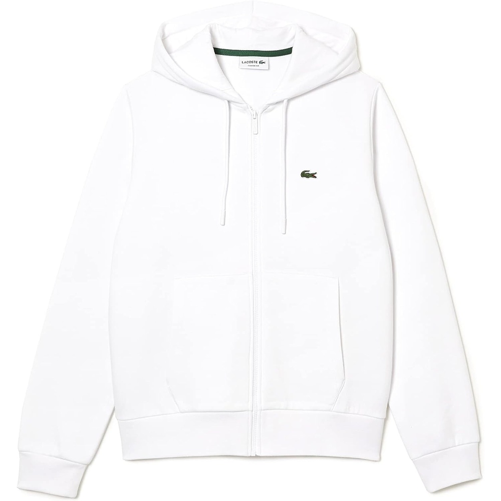 image:imageLacoste Mens ZipUp Fleece HoodieBlanc