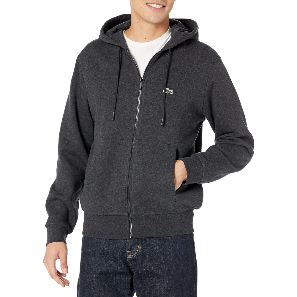 image:imageLacoste Mens ZipUp Fleece HoodieLightning Chine