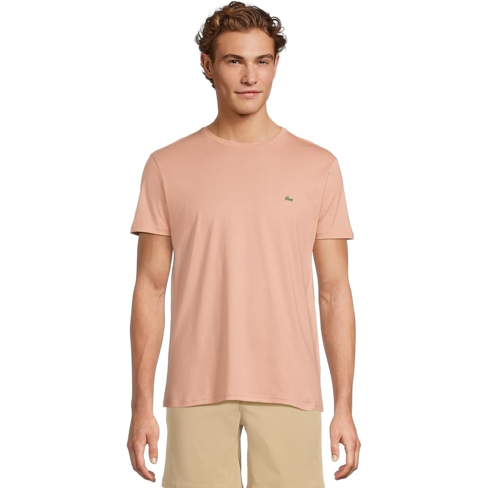 image:imageLacoste Monochrome Cotton Pima Jersey Crew Neck TShirtLatte