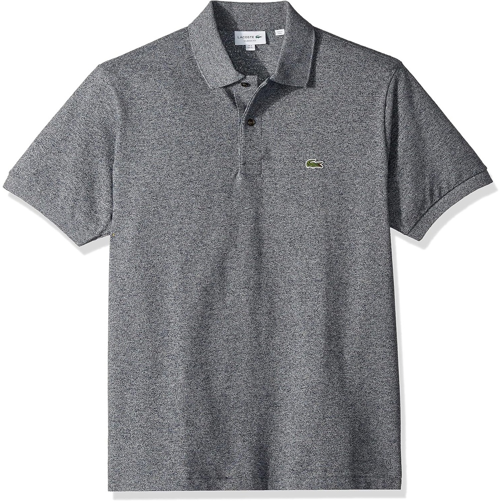 image:imageLacoste Short Sleeve Classic Fit Chine Pique Polo Shirt L1264 ShirtBleu Marine Moline