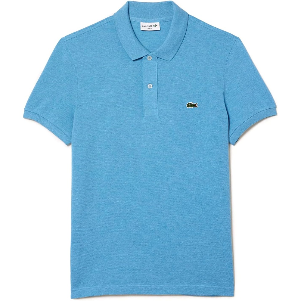image:imageLacoste Short Sleeve Classic Fit Chine Pique Polo Shirt L1264 ShirtHeather Thermal