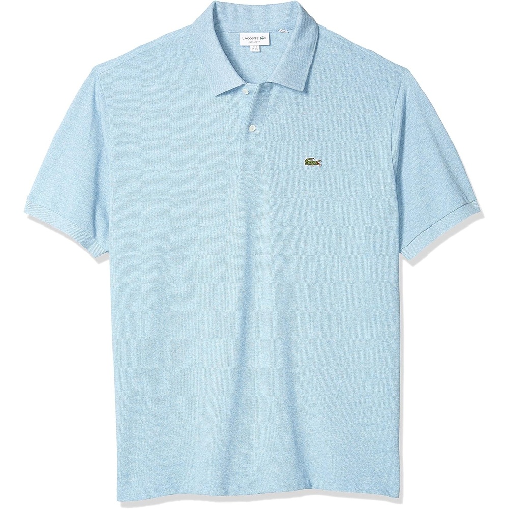 image:imageLacoste Short Sleeve Classic Fit Chine Pique Polo Shirt L1264 ShirtPennant Blue Chine