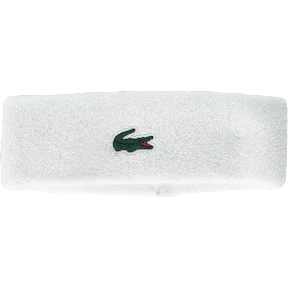 image:imageLacoste Unisex Bouclette Jersey Tennis Headband One Size White