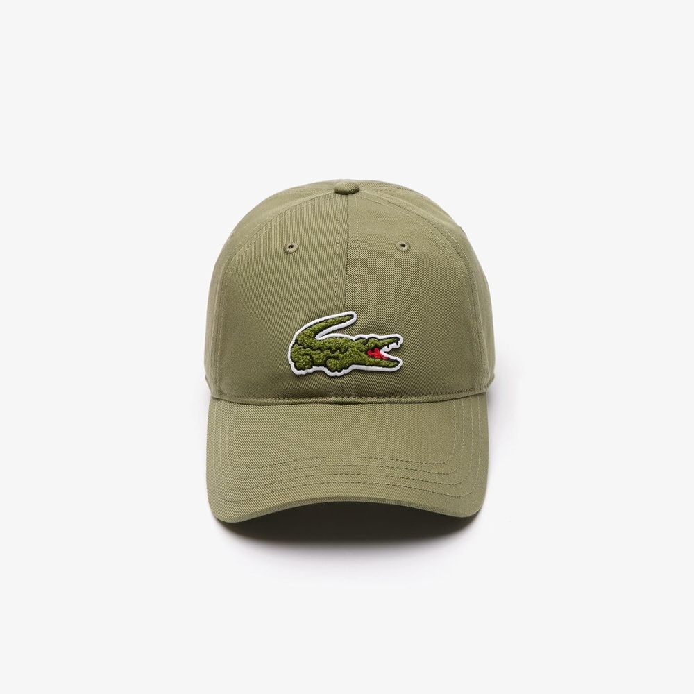 image:imageLacoste UnisexAdult Crocodile Badge Twill CapKhaki