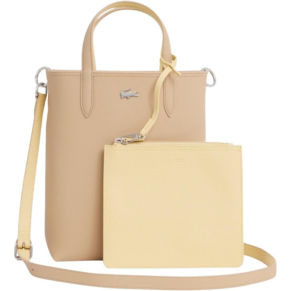 image:imageLacoste Womens Anna Vertical Reversible Tote Viennois Soja One Size