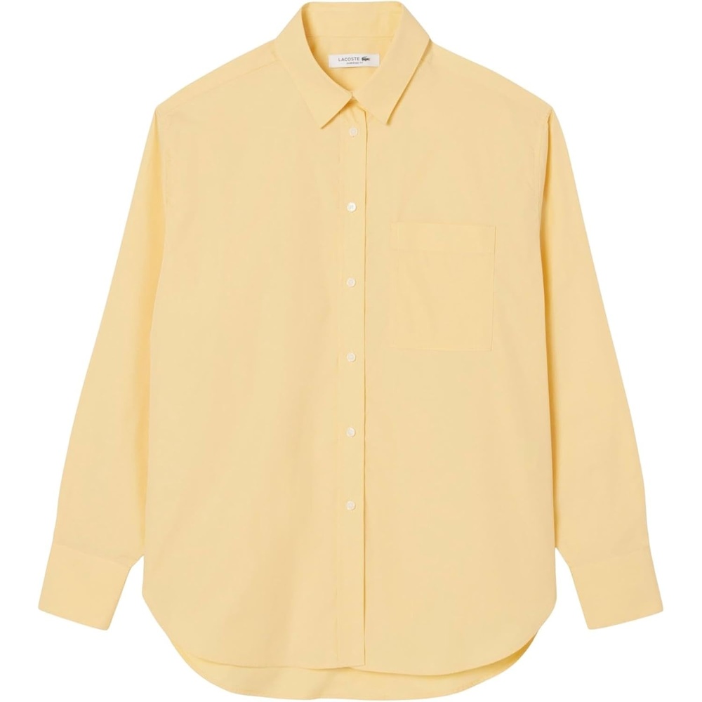 image:imageLacoste Womens Oversized Cotton Poplin ShirtSeasame