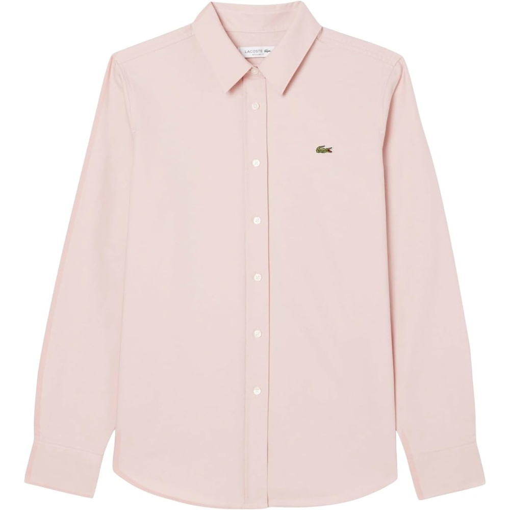 image:imageLacoste Womens Regular Fit Cotton Oxford ShirtLight Pink