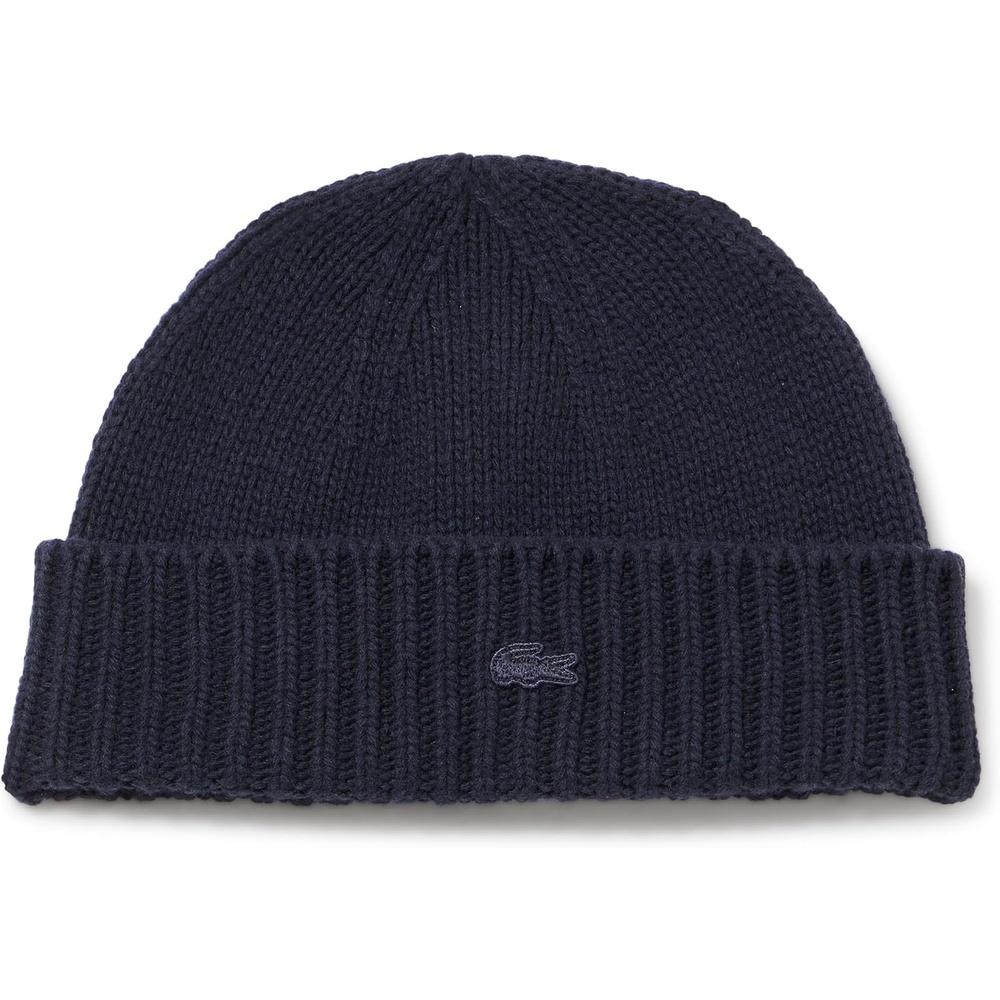image:imageLacoste Womens Womens 3D Rib Knit Wool BeanieNavy Blue