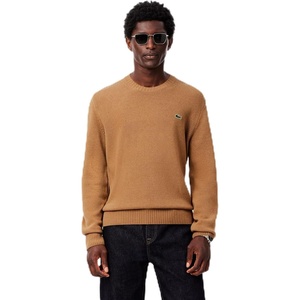 Lacoste Men’s Carded Wool Crew Neck Sweater(Cookie)