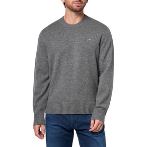 Lacoste Men’s Carded Wool Crew Neck Sweater(Pitch Chine)