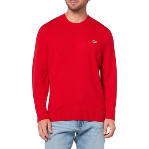 Lacoste Men’s Carded Wool Crew Neck Sweater(Red)