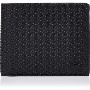 Lacoste Men’s Chantaco Billfold With Zip Card Holder Wallet, Black, One Size