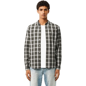 Lacoste Men’s Check Print Stretch Shirt(Flour/Sapwood)
