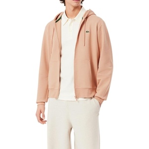 Lacoste Men’s Classic Fit Zipped Fleece Sweatshirt(Latte)