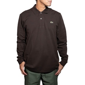 Lacoste Men’s Classic Long Sleeve Pique Polo Shirt(New Port Brown)