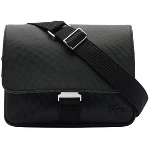Lacoste Men’s Classic Messenger Bag(Black)