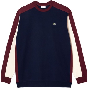 Lacoste Men’s Colorblock Sweatshirt – Tall Fit(Navy Blue/Zin/Lapland)