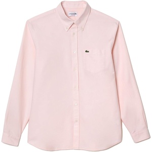 Lacoste Men’s Core Collection Regular Fit Long Sleeve Solid Shirt(White/Nidus)