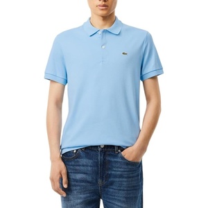 Lacoste Men’s Core Short Sleeve Regular Fit Green Croc Polo(Overview Blue)