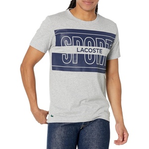 Lacoste Men’s Cotton Print T-Shirt(Silver Chine)
