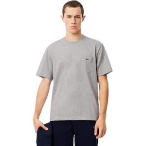 Lacoste Men’s Cotton T-shirt with Breast Pocket(Silver Chine Pocket)