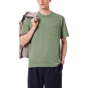 Lacoste Men’s Cotton T-shirt with Breast Pocket(Thyme)