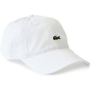 Lacoste Men’s Cotton Twill Side Logo Cap(White)