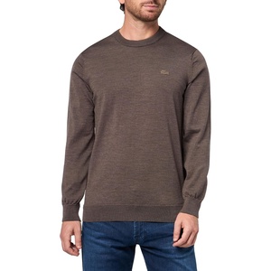 Lacoste Mens Crew Neck Merino Wool Sweater(Opium)