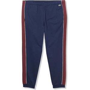 Lacoste Men’s Crocodile Branding Cotton Fleece Jogging Pants(Navy Blue/Expresso)
