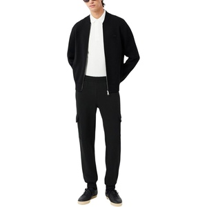 Lacoste Men’s Fleece Cargo Sweatpants(Black)