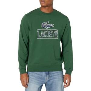 Lacoste Men’s Fleece Crew Neck Print Sweatshirt(Green)