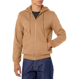 Lacoste Men’s Hooded Print Zip Jacket(Cookie)