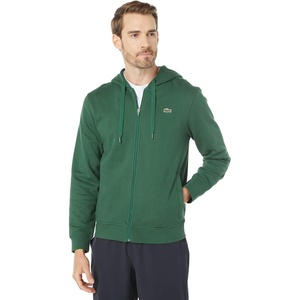 Lacoste Men’s Hooded Print Zip Jacket(Green/Green)