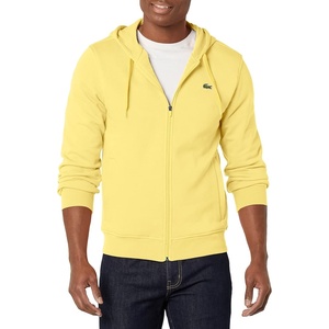 Lacoste Men’s Hooded Print Zip Jacket(Napolitan Yellow/Napolita)