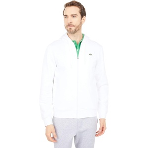 Lacoste Men’s Hooded Print Zip Jacket(White/White)