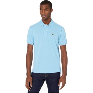 Lacoste Mens Legacy Short Sleeve L.12.12 Pique Polo Shirt(Barbeau Blue)