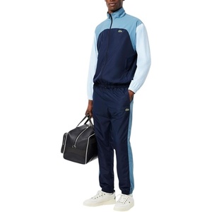 Lacoste Men’s Lightweight Water-Repellent Sweatpants(Navy Blue  Dark Blue  & Light Blue)