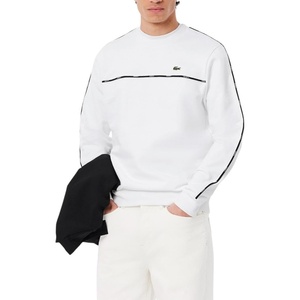 Lacoste Men’s Logo Trim Fleece Sweatshirt(White)