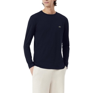 Lacoste Men’s Long Sleeved Cotton Pima T-Shirt(Navy Blue)
