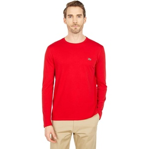 Lacoste Men’s Long Sleeved Cotton Pima T-Shirt(Red)