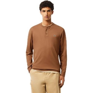 Lacoste Men’s Long Sleeved Heavy Cotton T-Shirt(Cookie)