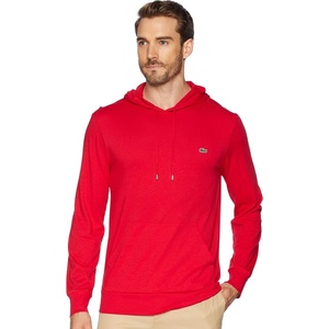 Lacoste Men’s Long Sleeved Hooded T-Shirt(Imperial Red)