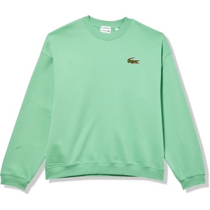 Lacoste Men’s Loose Fit Badge Accent Fleece Sweatshirt(Liamone Green)