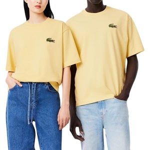 Lacoste Men’s Loose Fit Heavy Cotton Badge T-Shirt(Soleil Chine)