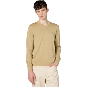 Lacoste Men’s Monochrome Cotton V-neck Sweater(Viennese)